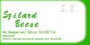 szilard becse business card